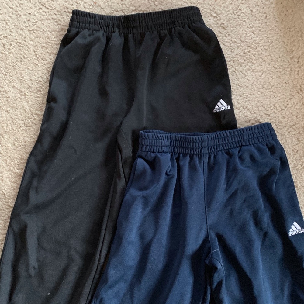 2 pairs boys Adidas pants. Size Medium